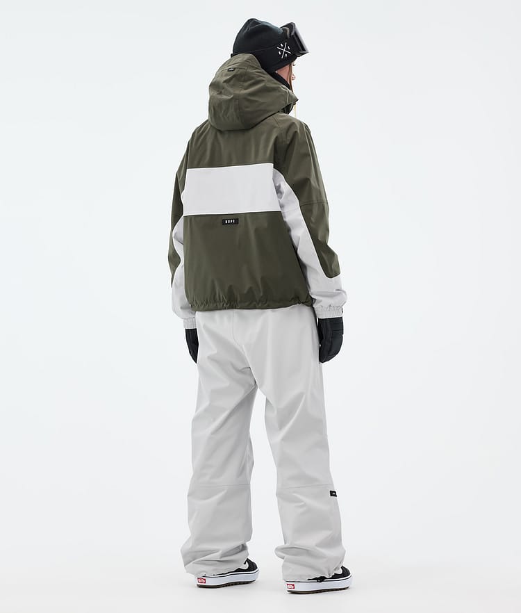 Dope Spartan W Snowboardjacke Damen Stripe Olive Green/Light Grey, Bild 5 von 9