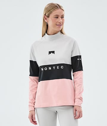 Montec Alpha W Funktionsshirt Damen Light Grey/Black/Soft Pink