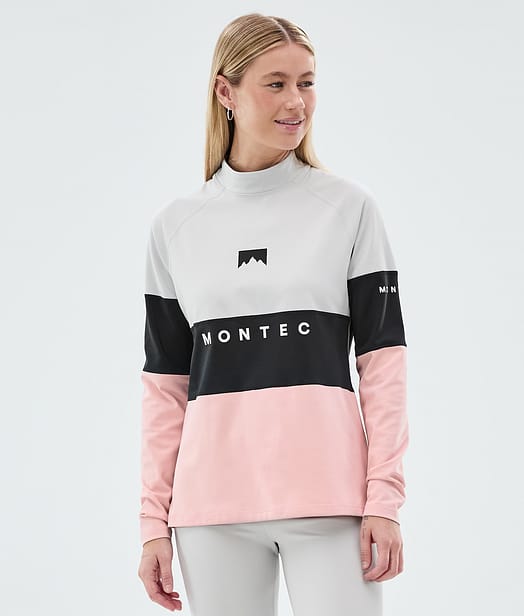 Montec Alpha W Funktionsshirt Damen Light Grey/Black/Soft Pink