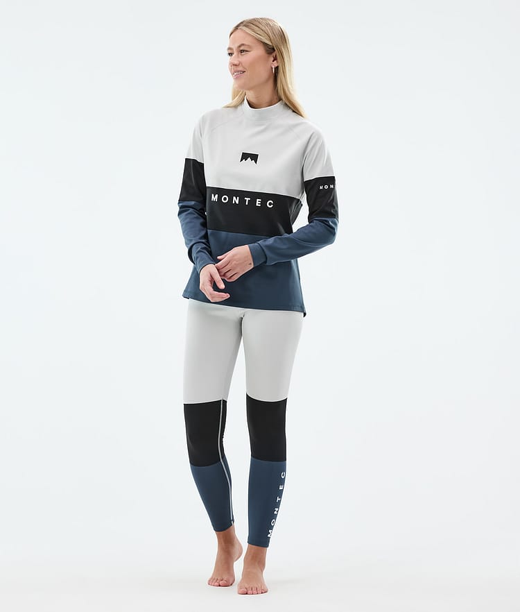 Montec Alpha W Funktionsshirt Damen Light Grey/Black/Metal Blue, Bild 3 von 5
