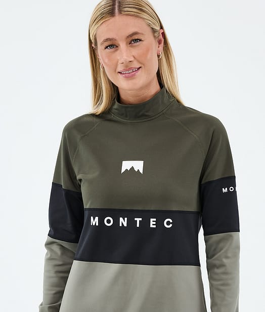 Montec Alpha W Funktionsshirt Damen Olive Green/Black/Greenish