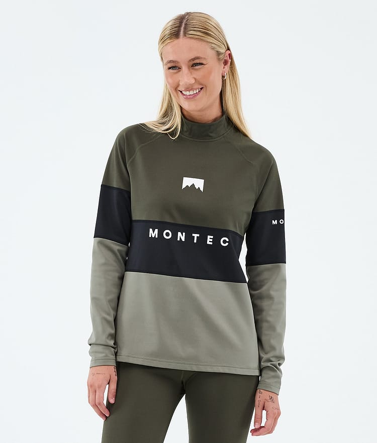 Montec Alpha W Funktionsshirt Damen Olive Green/Black/Greenish, Bild 2 von 5