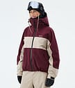 Dope Spartan W Snowboardjacke Damen Stripe Burgundy/Sand