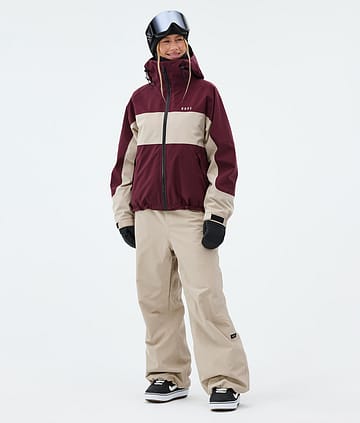 Dope Spartan W Snowboard Outfit Burgundy/Sand