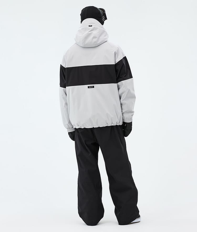 Dope Spartan Snowboardjacke Herren Stripe Light Grey/Black, Image 3 of 8