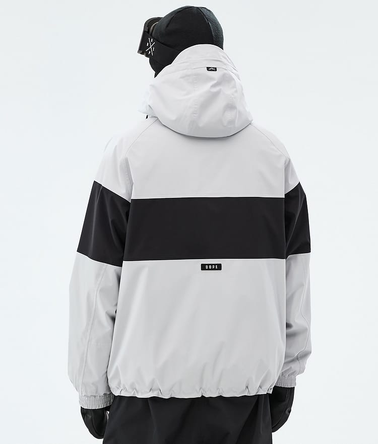Dope Spartan Snowboardjacke Herren Stripe Light Grey/Black, Image 6 of 8