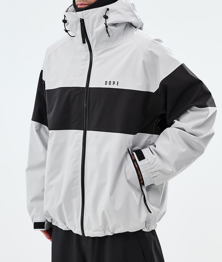 Dope Spartan Snowboardjacke Herren Stripe Light Grey/Black, Image 7 of 8