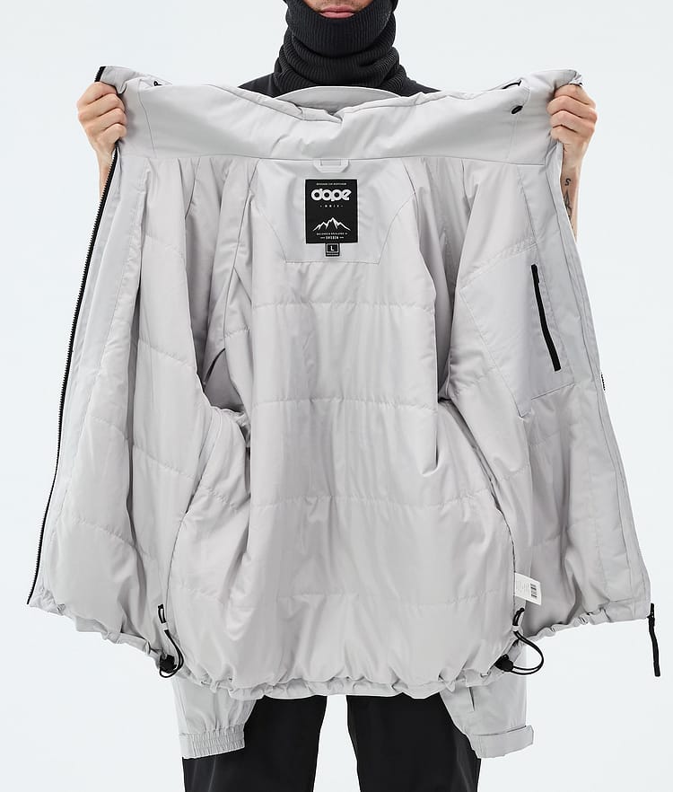 Dope Spartan Snowboardjacke Herren Stripe Light Grey/Black, Image 8 of 8