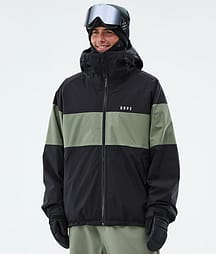 Dope Spartan Snowboardjacke Herren Stripe Black/Moss Green