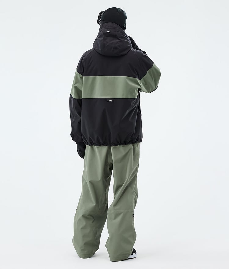 Dope Spartan Snowboardjacke Herren Stripe Black/Moss Green, Image 3 of 8