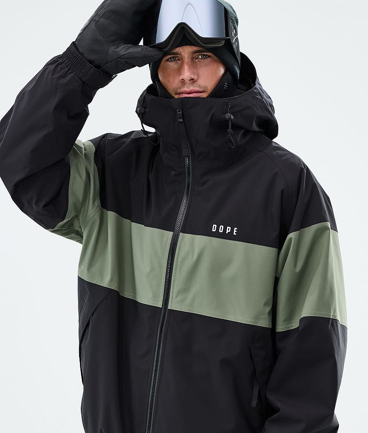 Dope Spartan Skijacke Herren Stripe Black/Moss Green, Image 4 of 8