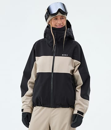 Dope Spartan W Skijacke Stripe Black/Sand