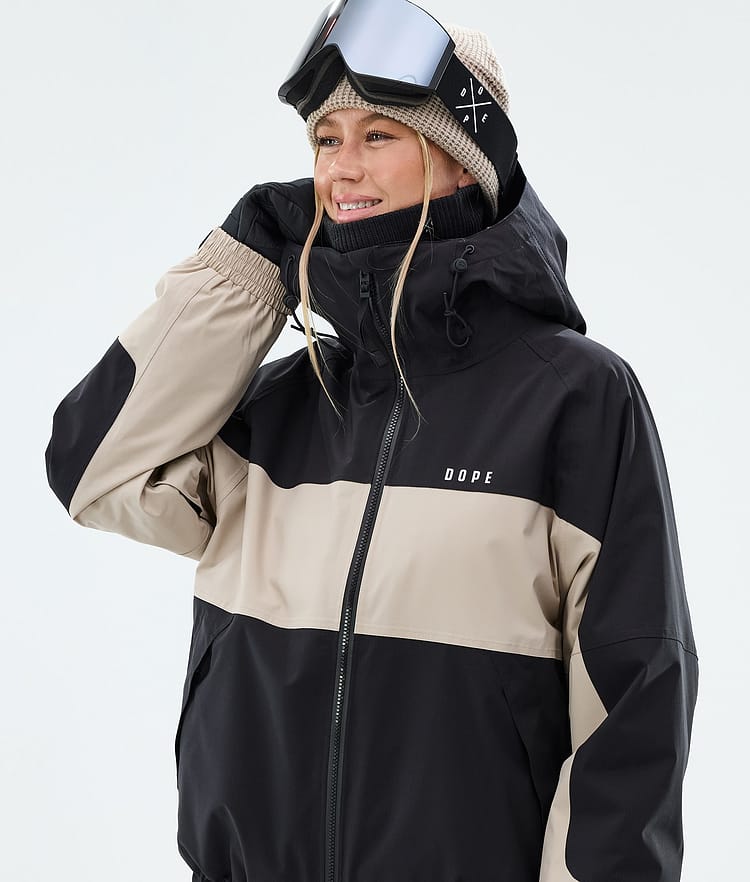 Dope Spartan W Skijacke Damen Stripe Black/Sand, Image 4 of 8