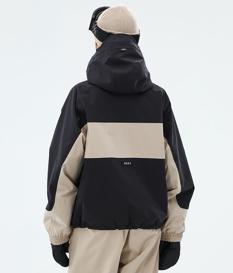 Dope Spartan W Skijacke Damen Stripe Black/Sand, Image 6 of 8
