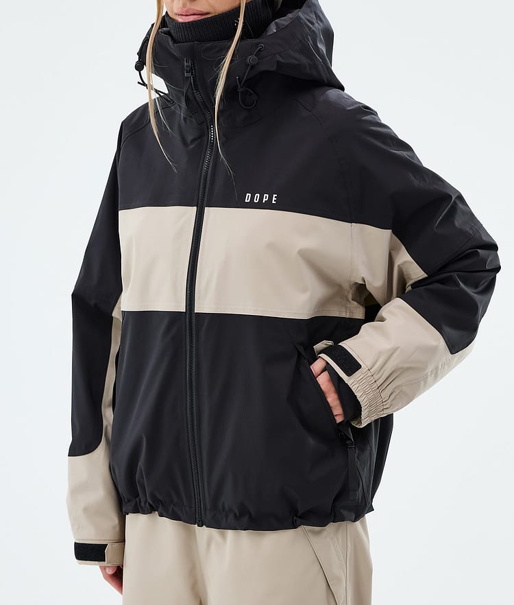 Dope Spartan W Skijacke Damen Stripe Black/Sand, Image 7 of 8