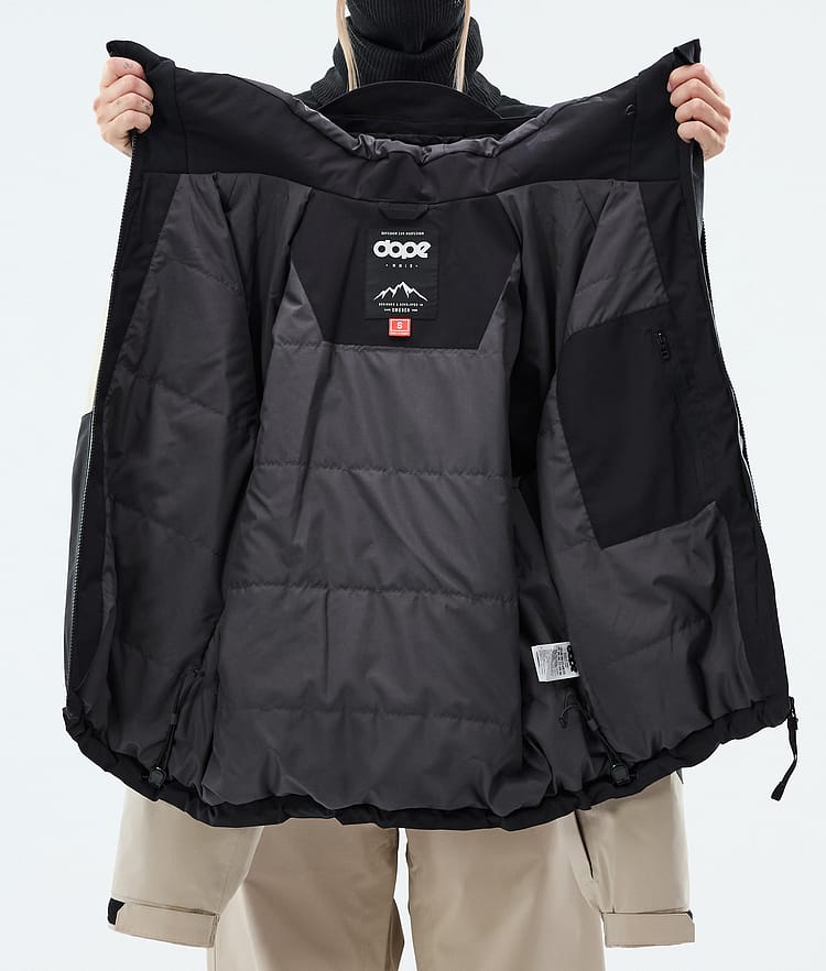 Dope Spartan W Skijacke Damen Stripe Black/Sand, Image 8 of 8