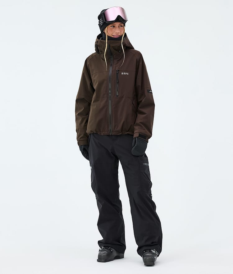 Dope Apex W Skijacke Damen Dark Brown, Image 2 of 9
