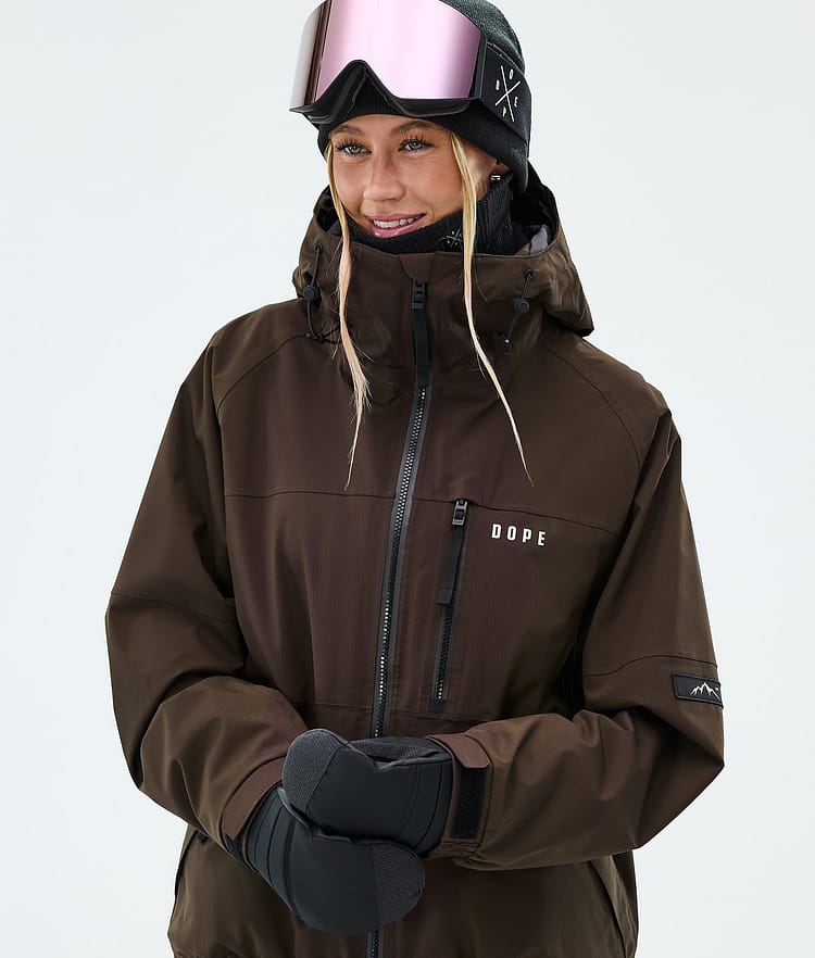 Dope Apex W Snowboardjacke Damen Dark Brown, Image 4 of 9