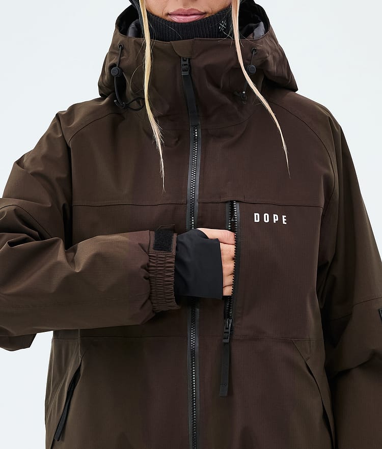 Dope Apex W Skijacke Damen Dark Brown, Image 8 of 9