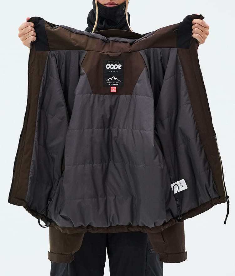 Dope Apex W Skijacke Damen Dark Brown, Image 9 of 9