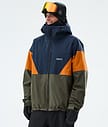 Dope Spartan Snowboardjacke Herren Sport Dark Blue/Burned Orange/Olive Green