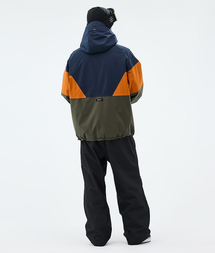 Dope Spartan Snowboardjacke Herren Sport Dark Blue/Burned Orange/Olive Green, Image 3 of 8
