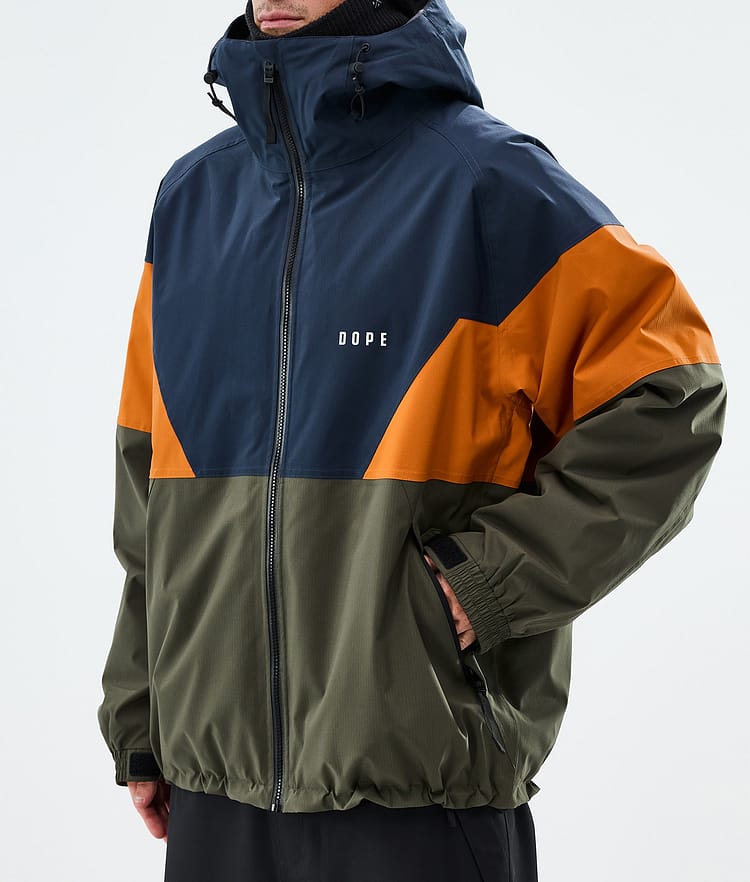 Dope Spartan Skijacke Herren Sport Dark Blue/Burned Orange/Olive Green, Image 7 of 8
