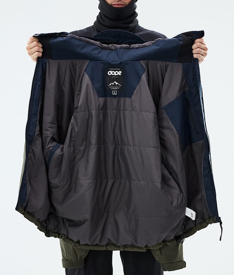 Dope Spartan Snowboardjacke Herren Sport Dark Blue/Burned Orange/Olive Green, Image 8 of 8