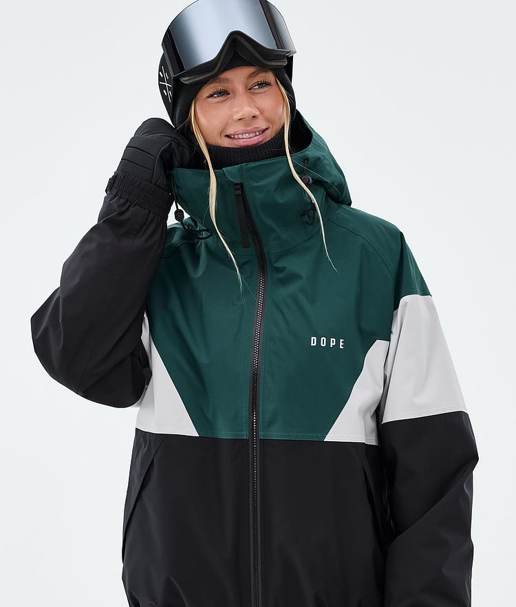 Dope Spartan W Skijacke Damen Sport Bottle Green/Light Grey/Black, Image 4 of 8