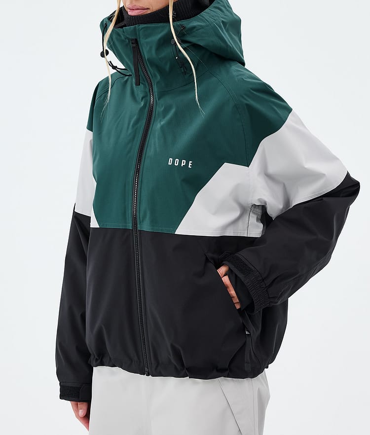 Dope Spartan W Skijacke Damen Sport Bottle Green/Light Grey/Black, Image 7 of 8