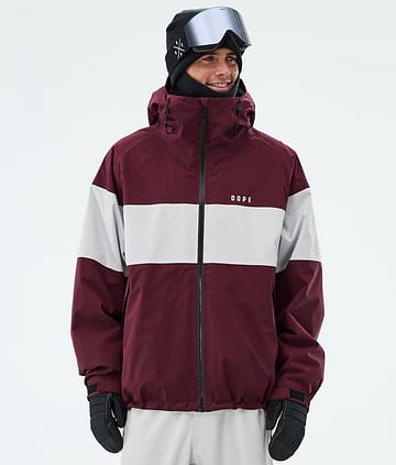 Dope Spartan Skijacke Stripe Burgundy/Light Grey