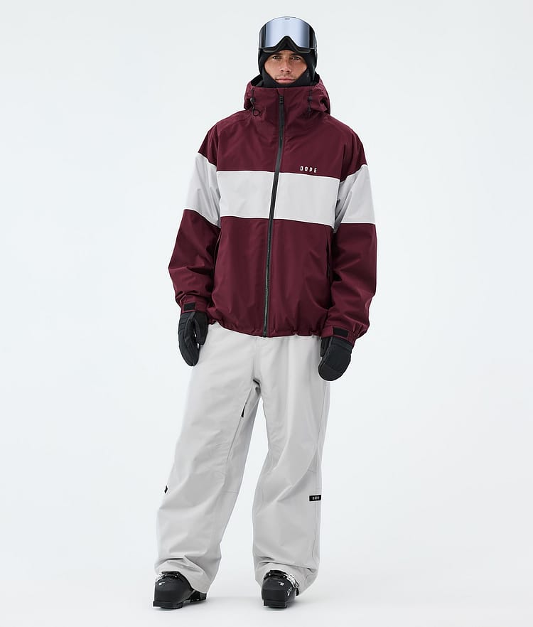 Dope Spartan Skijacke Herren Stripe Burgundy/Light Grey, Image 2 of 8