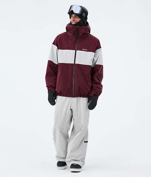 Dope Spartan Snowboard Outfit Burgundy/Light Grey