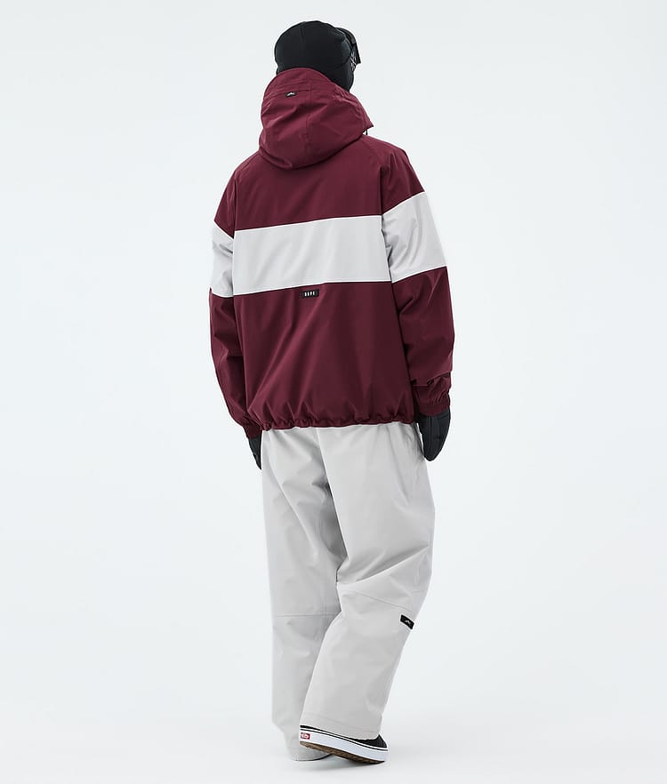 Dope Spartan Snowboardjacke Herren Stripe Burgundy/Light Grey, Image 3 of 8