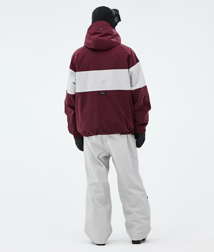Dope Spartan Skijacke Herren Stripe Burgundy/Light Grey, Image 3 of 8