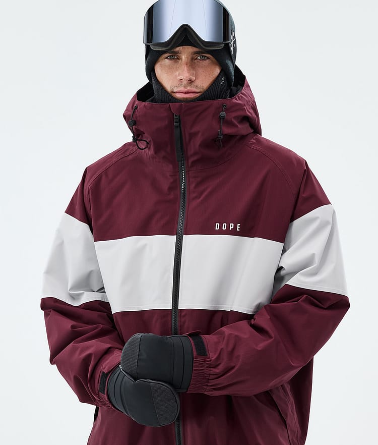 Dope Spartan Skijacke Herren Stripe Burgundy/Light Grey, Image 4 of 8