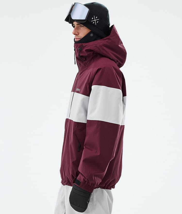 Dope Spartan Snowboardjacke Herren Stripe Burgundy/Light Grey, Image 5 of 8