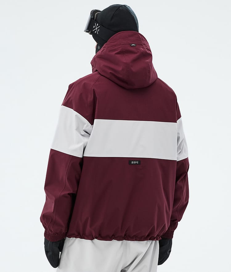 Dope Spartan Snowboardjacke Herren Stripe Burgundy/Light Grey, Image 6 of 8