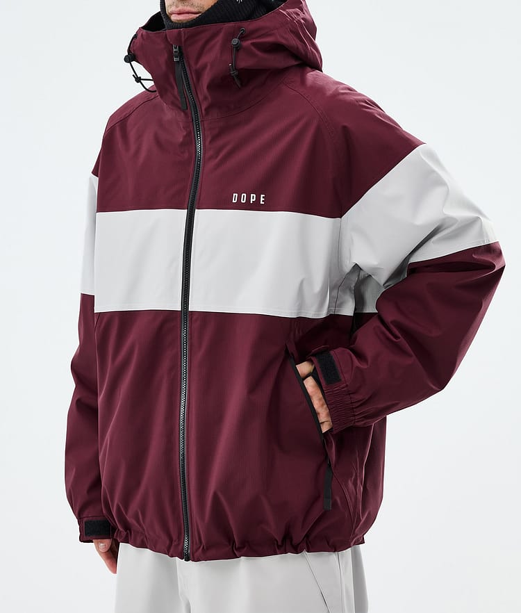 Dope Spartan Skijacke Herren Stripe Burgundy/Light Grey, Image 7 of 8