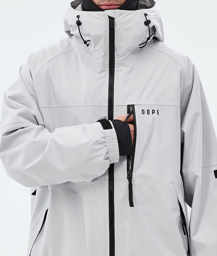 Dope Apex Snowboardjacke Herren Light Grey, Image 8 of 9