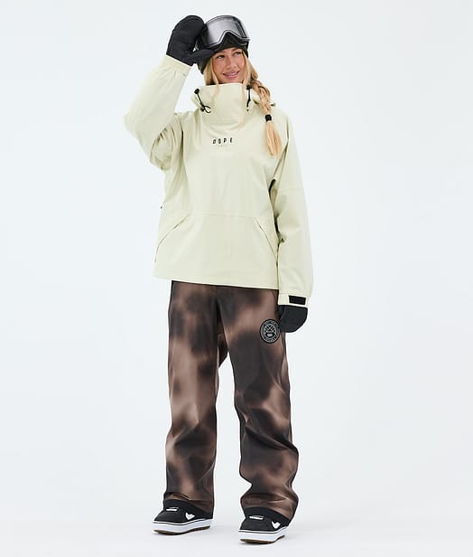 Dope Halo W Snowboard Outfit Dirty White/Brown Tiedye