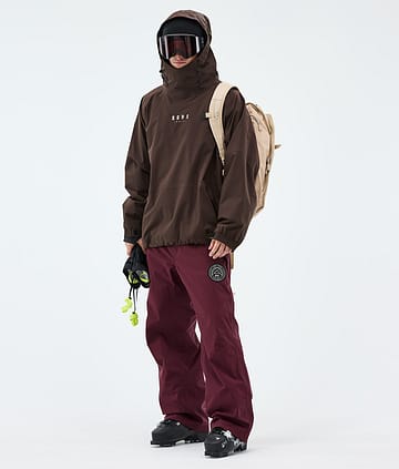 Dope Halo Ski Outfit Dark Brown/Burgundy