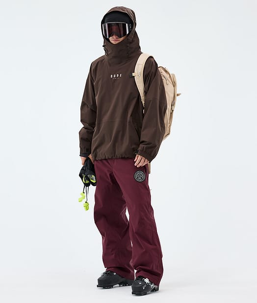Dope Halo Ski Outfit Dark Brown/Burgundy