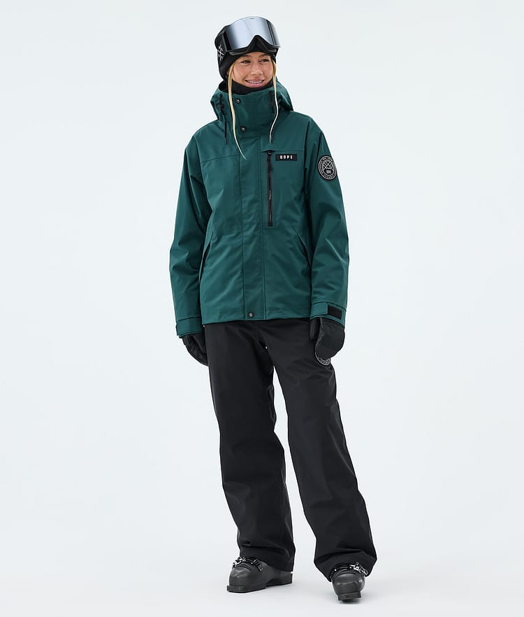 Dope Blizzard W Full Zip Skijacke Damen Bottle Green, Image 2 of 9