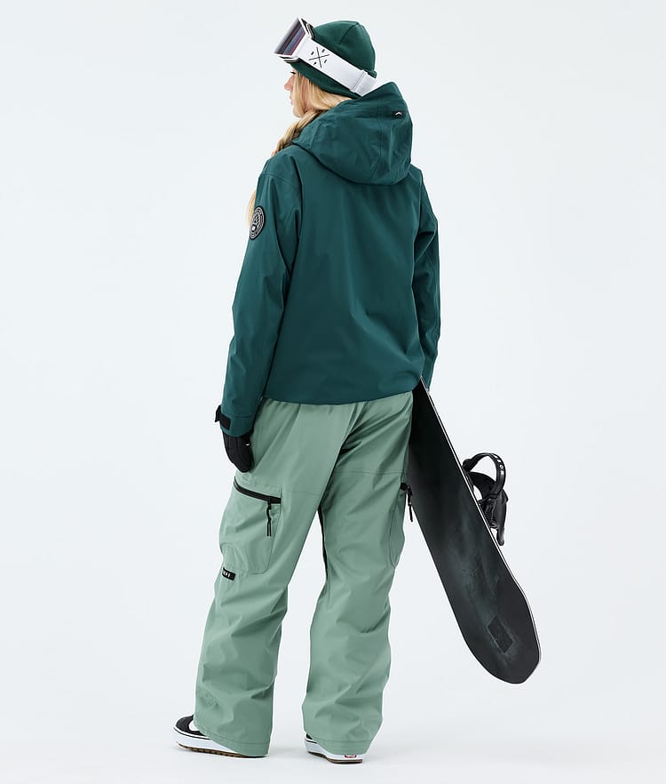 Dope Blizzard W Full Zip Snowboard Outfit Damen Bottle Green/Faded Green, Image 2 of 2