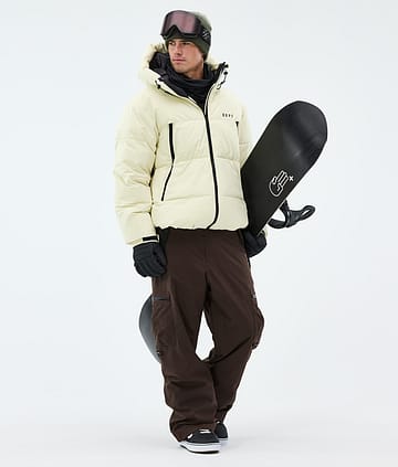 Dope Puffer Snowboard Outfit Dirty White/Dark Brown