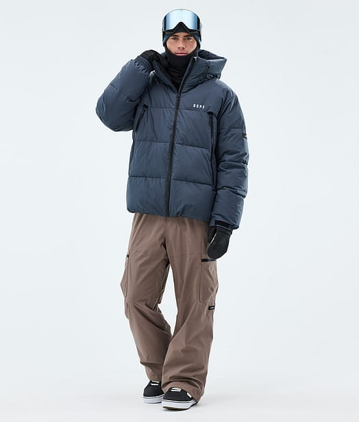 Dope Puffer Snowboard Outfit Metal Blue/Walnut