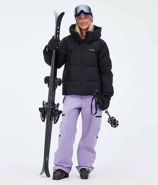 Dope Puffer W Ski Outfit Black/Faded Violet