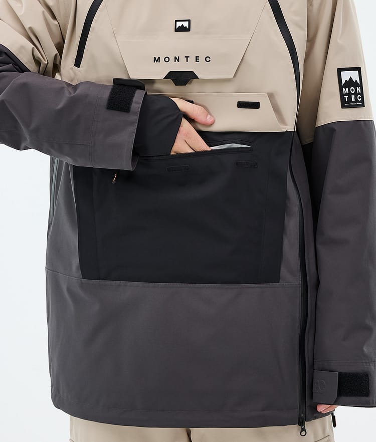 Montec Doom Snowboardjacke Herren Sand/Black/Phantom, Image 8 of 10