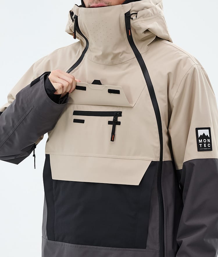 Montec Doom Snowboardjacke Herren Sand/Black/Phantom, Image 9 of 10